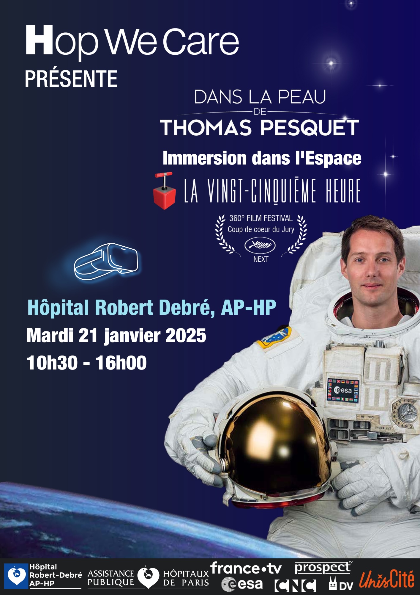Affiche Réalité virtuelle — Hôpital Robert Debré
