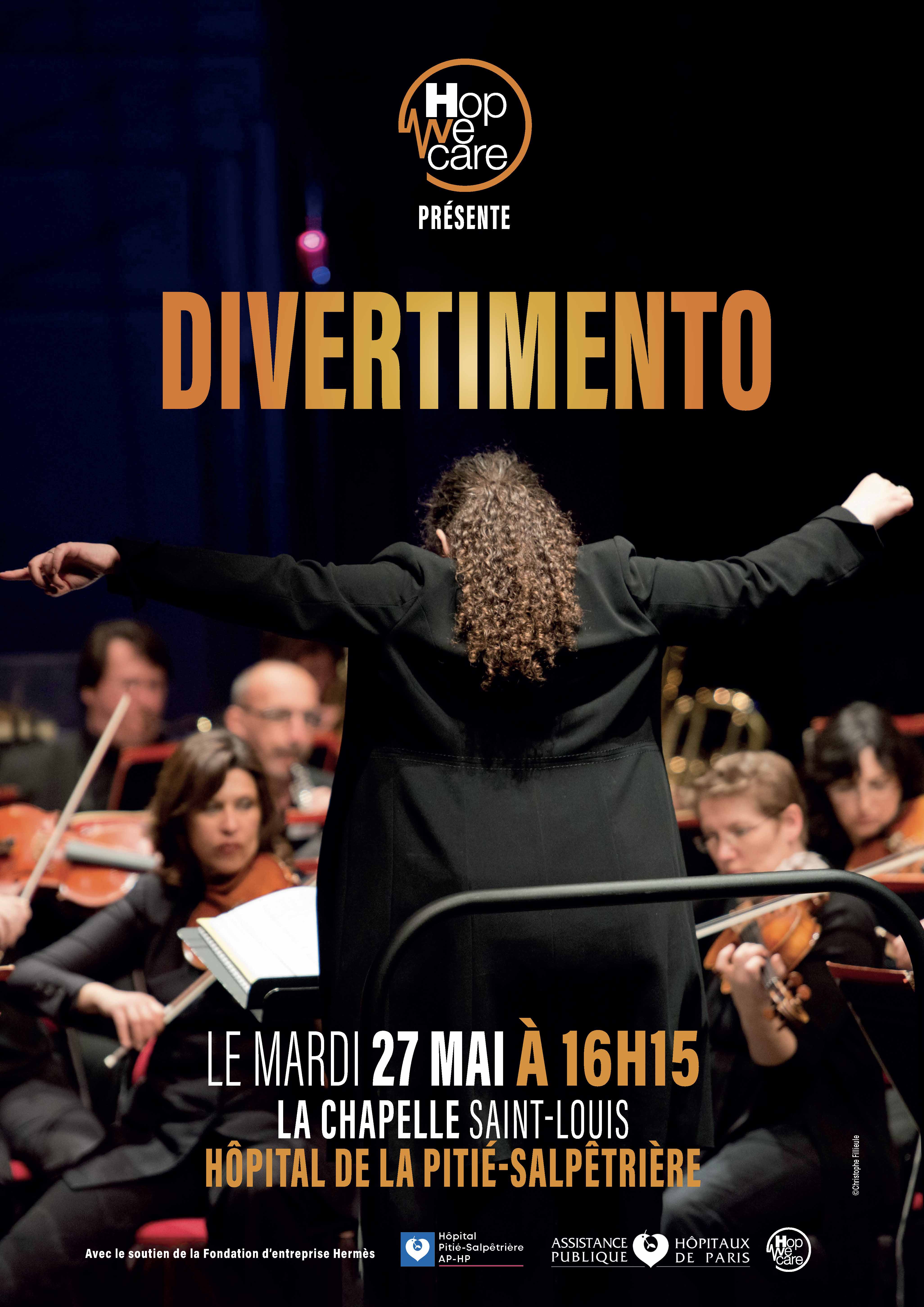 Affiche — Orchestre Divertimento — Hôpital La Pitié-Salpêtrière