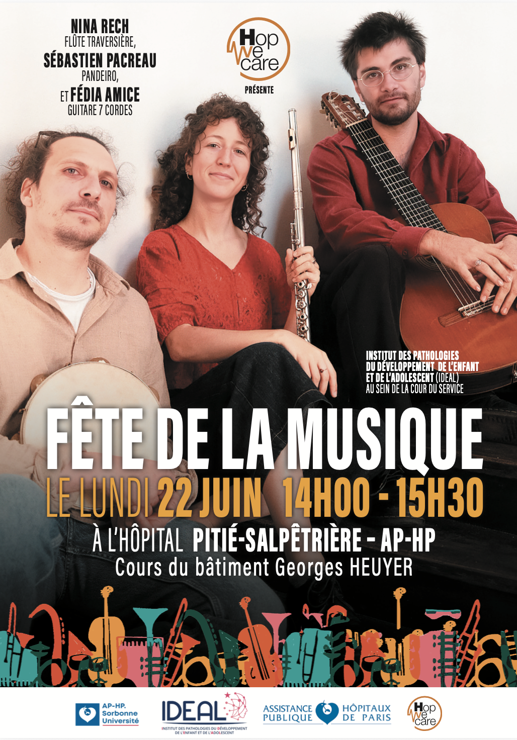 Affiche — Nina, Fédia & Sébastien — Hôpital La Pitié-Salpêtrière