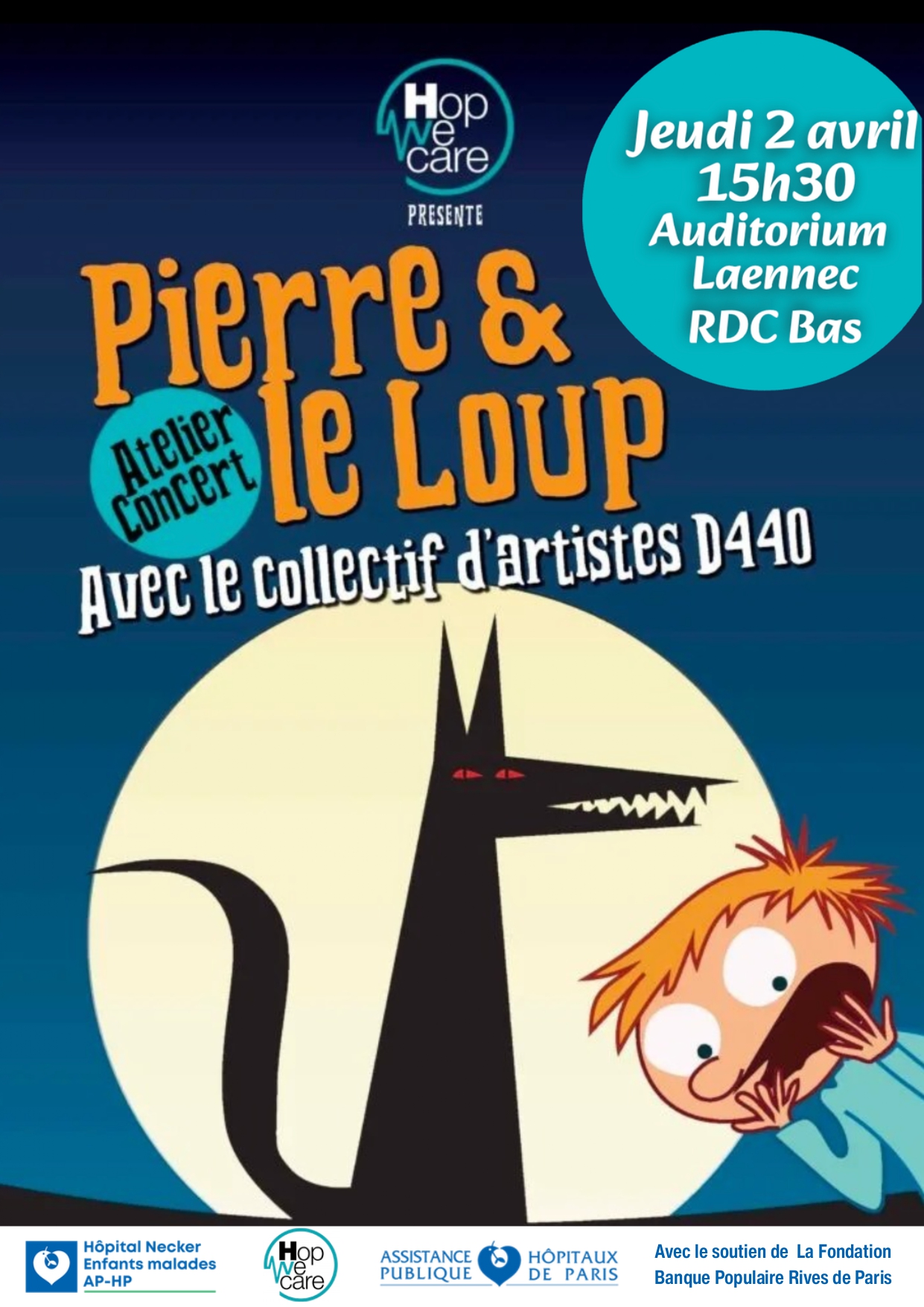 Affiche — Pierre & le Loup — Hôpital Necker Enfants-Malades