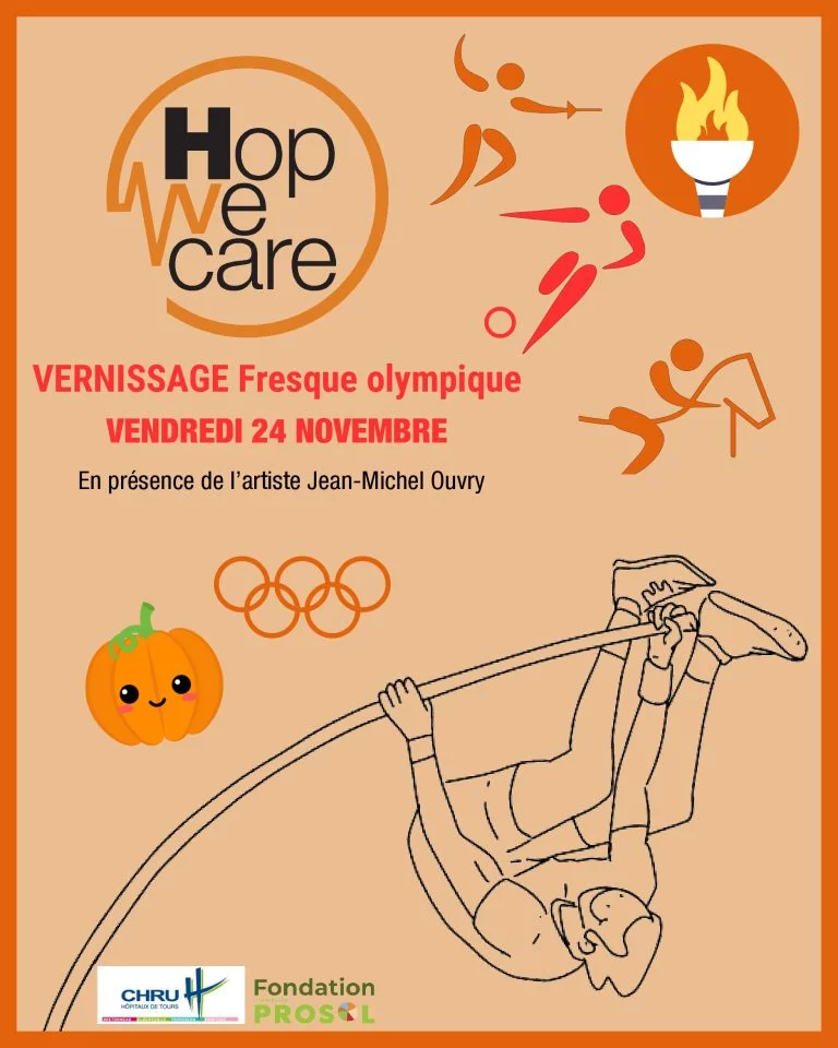 Affiche de la Fresque Olympique au CHRU de Tours
