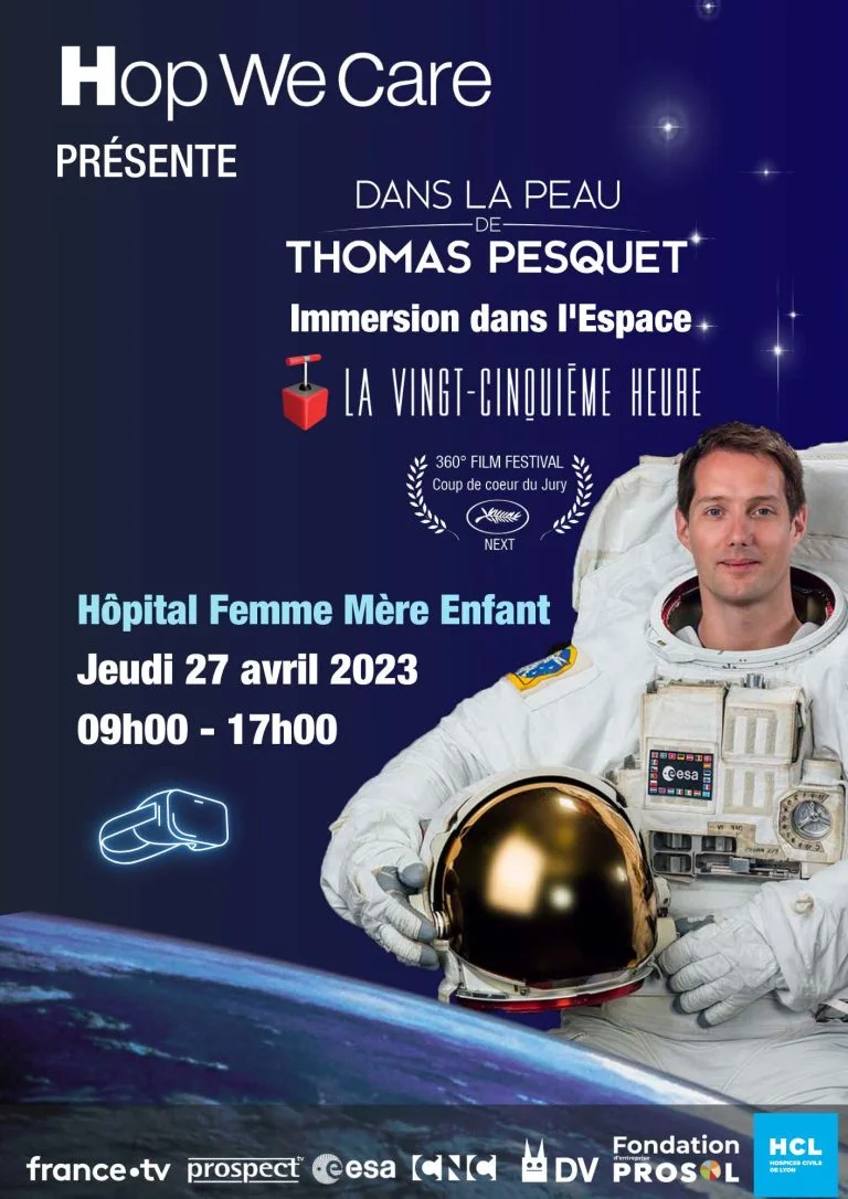 Affiche Dans la peau de Thomas Pesquet à l'Hôpital Femme Mère Enfant